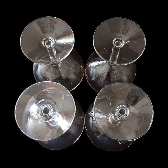 4 Libbey Gold Maple Leaf Champagne Glasses Cordial Wine Martini MAD MEN MCM - Picture 7 of 16